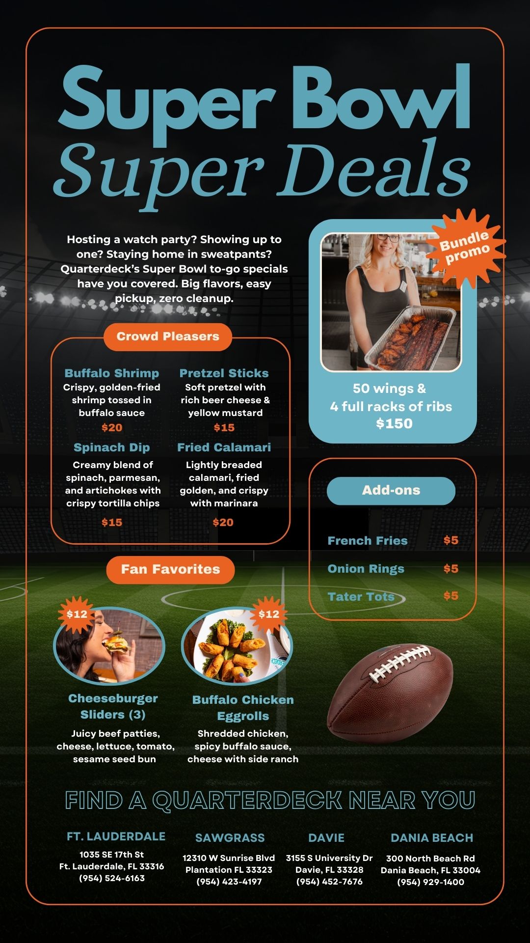 Super Bowl take out South Florida